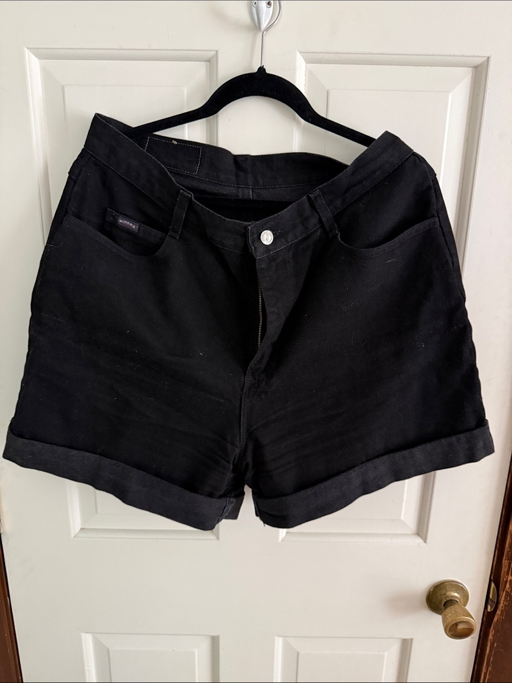 Vintage Black Rolled Denim